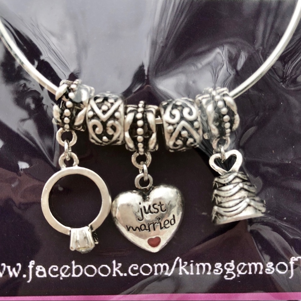 Handcrafted Bridal Charm Bracelet
